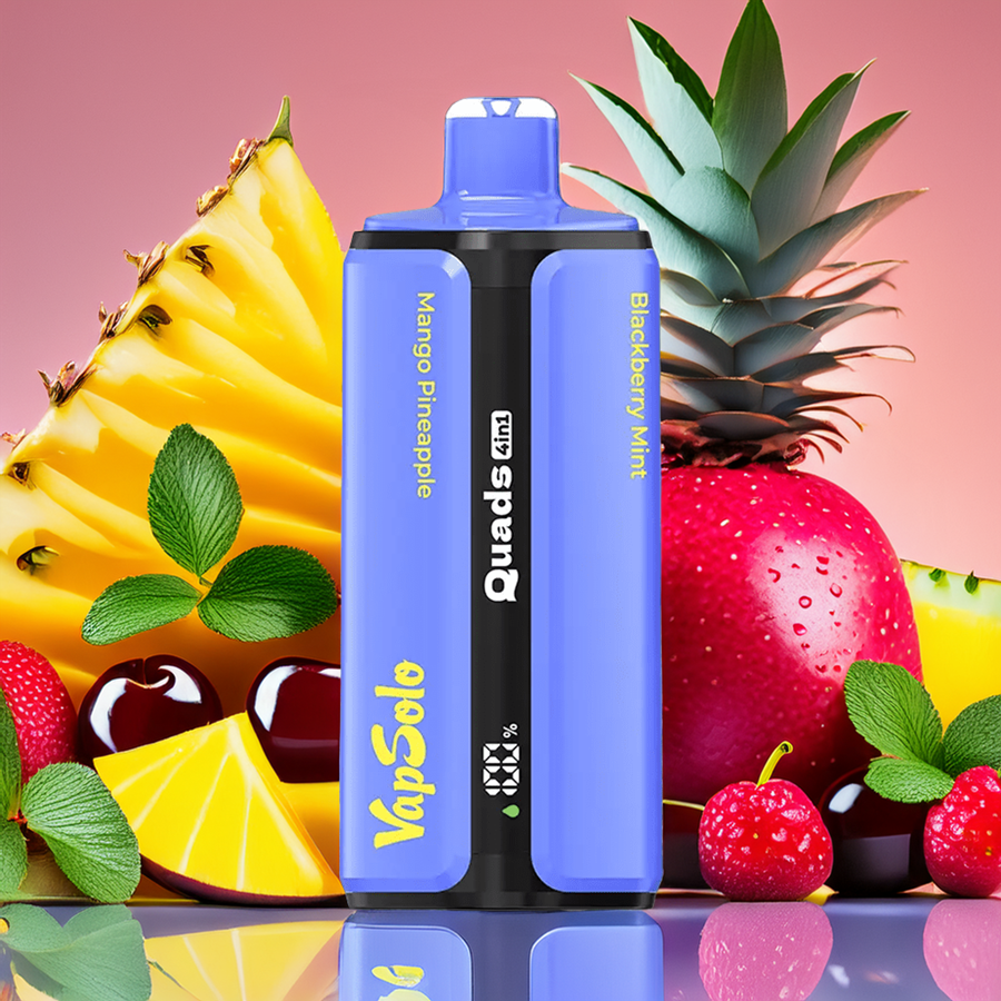 VapSolo Quads 80000 – Mango Pineapple & Blue Razz Cherry & Watermelon Cherry & Blackberry Mint 5%