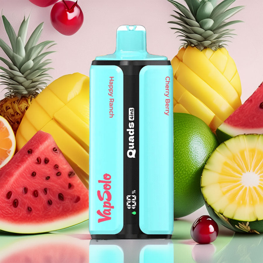 VapSolo Quads 80000 – Happy Ranch & Sex On The Beach & Watermelon Coconut & Cherry Berry 5%