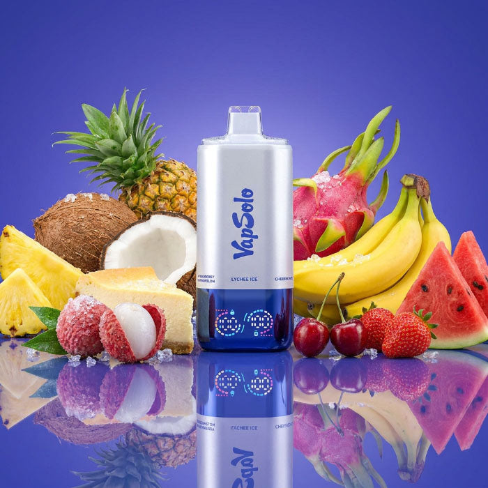 VapSolo 180K 6in1 Sixer – Lychee Ice & Cheesecake & Pina Colada & Mixed Berry & Dragonfruit, Banana, Cherry & Strawberry Watermelon 5%